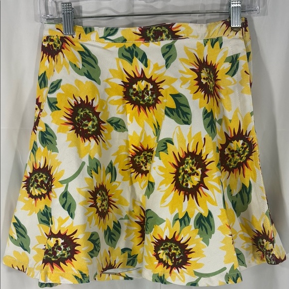 American Apparel Yellow Brown Mini Skirt Size Medium - Picture 1 of 9